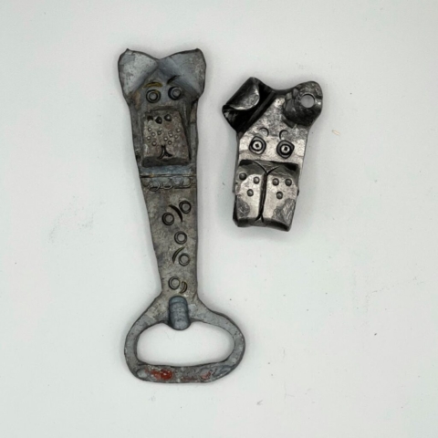 Dog Head bottle opener and key fob